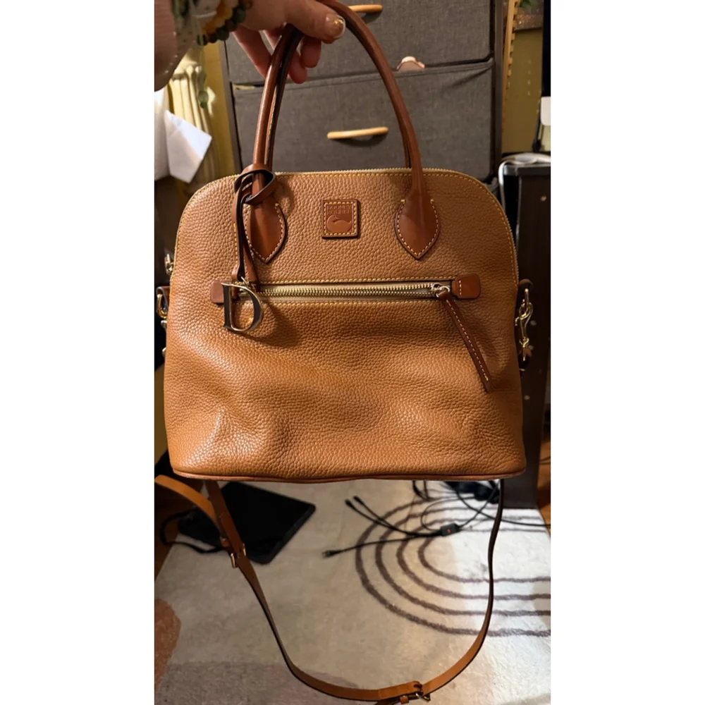 Women's Dooney & Bourke Brown Leather Satchel One Size - Picture 1 of 5